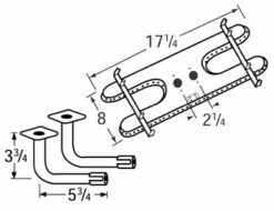 Kenmore Stainless Steel H Twin Burner Assembly