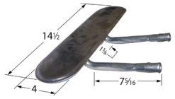 Uniflame Stainless Steel Oval Twin Burner Assembly