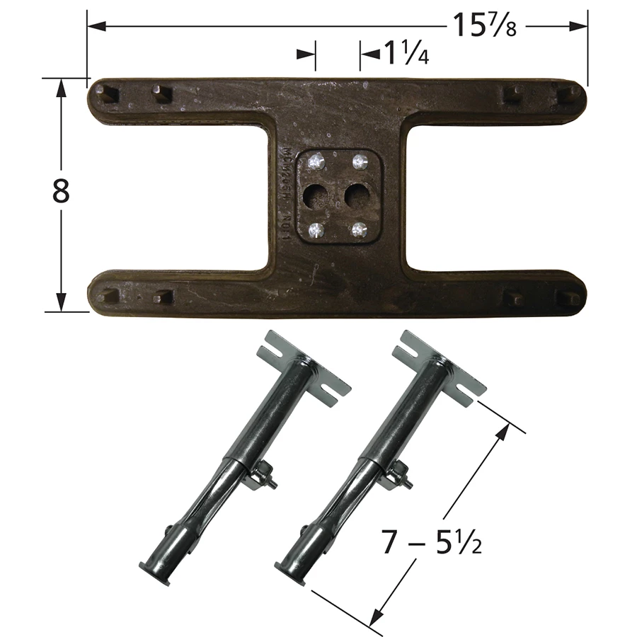 Thermos Cast Iron H-Twin Burner 4 Thermos Cast Iron H-Twin Burner - Image 2