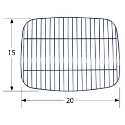 Grill Mate Porcelain Steel Wire Cooking Grate -GRILLSPOT Sales 51001 dimensions updated 1