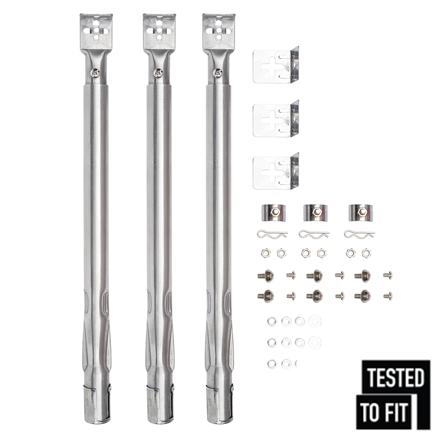 GrillSpot Universal Adjustable Stainless Steel 3-Piece Tube Burner Set 3 GrillSpot Universal Adjustable Stainless Steel 3-Piece Tube Burner Set